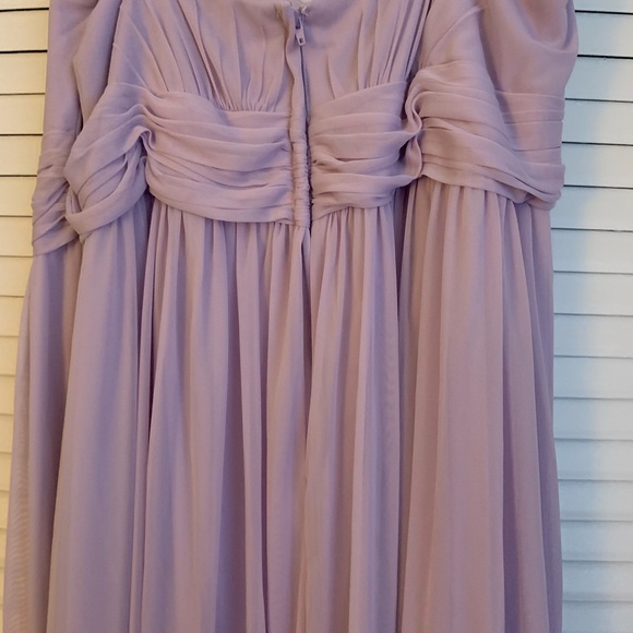 Lavender bridesmaid dress long